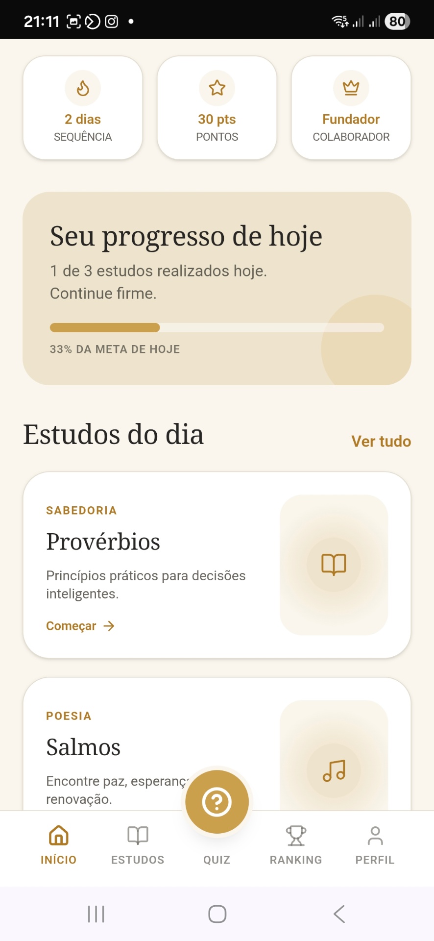 Aplicativo Pai Sábio Filho Prodígio em um iPhone